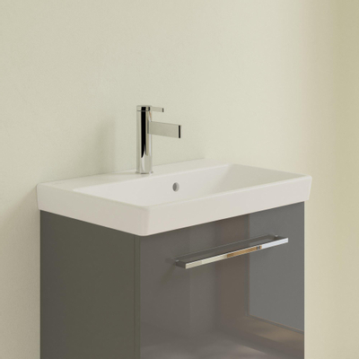 Villeroy & Boch Avento wastafel - compact - 55x37cm - met overloop CeramicPlus - Stone White (mat wit)