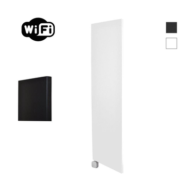 Sanicare HPW Denso Radiateur électrique - 180x40cm - 948W - wifi - thermostat - argent - bas gauche - blanc mat