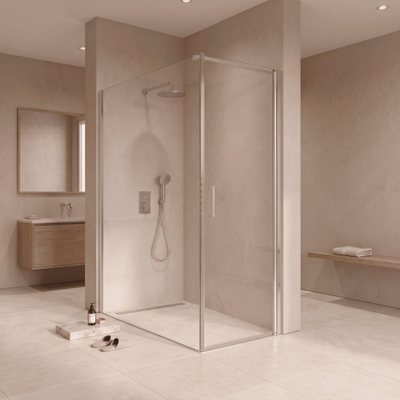 Fortifura Galeria Douchecabine - 70x140x200cm - profiel veiligheidsglas - antikalk - chroom