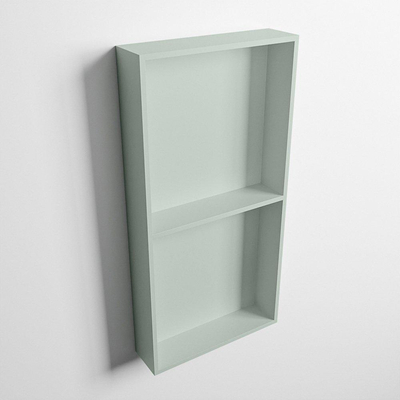 Mondiaz Easy nis 29.5x59.5x8cm voor Inbouw/opbouw 2 open vakken Solid surface Greey/Greey