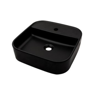 Plieger Fresno vasque à poser avec trou de robinetterie sans trop-plein 42x42cm noir