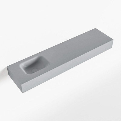 Mondiaz LEX Fontein - 120x30x12cm - wasbak Links - zonder kraangaten - solid surface - Plata