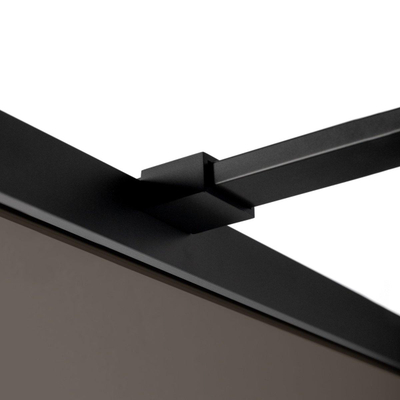 Marenza Bellini Inloopdouche - 80x200cm - veiligheidsglas - rookglas - frame rondom - anti kalk - mat zwart