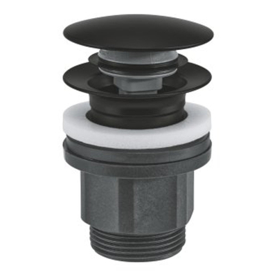Grohe Waste Set - diameter 63mm - push open - matte black (mat zwart)
