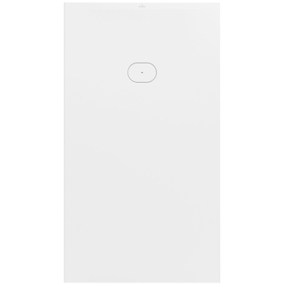 Villeroy & Boch Ecora douchebak - 180x100x4.5cm - afvoer korte zijde - stone white (wit)