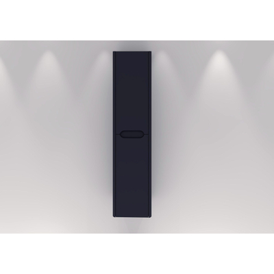 H&R badmeubelen Juice Hoge Kast - 40x35x170cm - met ronde hoeken - 2 deuren - rechtsdraaiend - dark blue mat