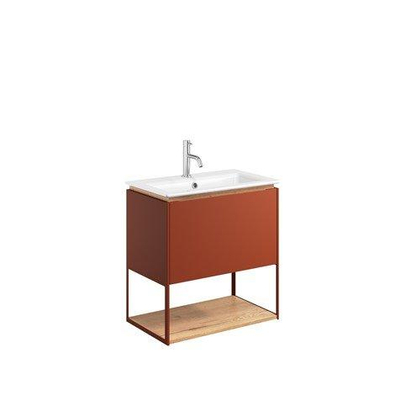 Crosswater Mada Ensemble de meuble - 60x36.7x61cm - lavabo - 1 trou de robinet - open frame - Soft Clay