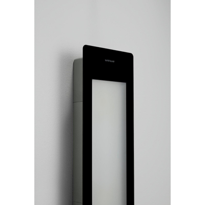 Sunshower Round Medium Plus infrarouge + lumière UV en applique incl. Support mural 140x33x12cm Noir