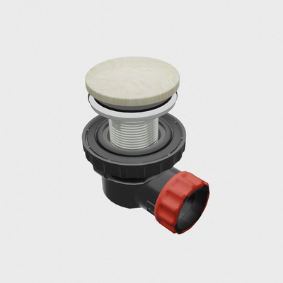 Mondiaz Click siphon - 6,7cm - gain de place - rond - Solid surface Ostra