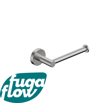 FugaFlow Eccelente Acces Toiletrolhouder - zonder klep - rond - Geborsteld RVS PVD