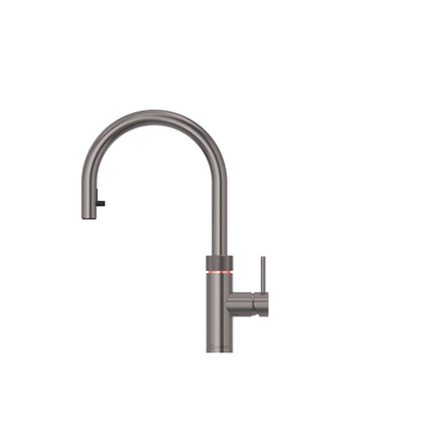 Quooker flex kokendwaterkraan - draaibare & uittrekbare uitloop - PRO3 reservoir - Warm / kokend water - gunmetal