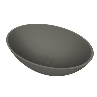 Arcqua Prince vasque à poser - ovale - 49x34cm - gris quartz mat