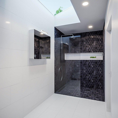 Mondiaz CUBB Armoire de toilette avec miroir - 80x70cm - 2 portes - Talc (Blanc)