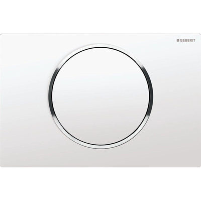 Geberit Sigma10 bedieningplaat met frontbediening voor toilet 24.6x16.4cm wit TWEEDEKANS