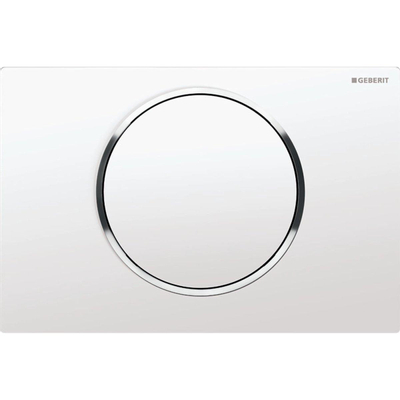 Geberit Sigma10 bedieningsplaat - spoel-stop spoeling - rond - wit glans chroom