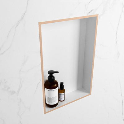 MONDIAZ EASY Nis - 44.5x29.5cm - geschikt voor in- of opbouw - 1 vak - kleur Rosee | Talc