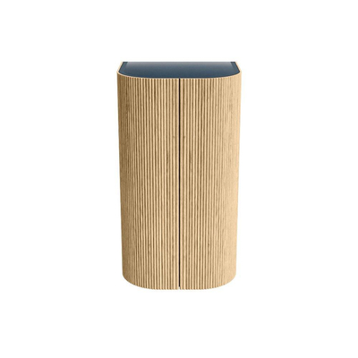 MONDIAZ KURVE 80cm armoire haute couleur Walnut avec 2 portes