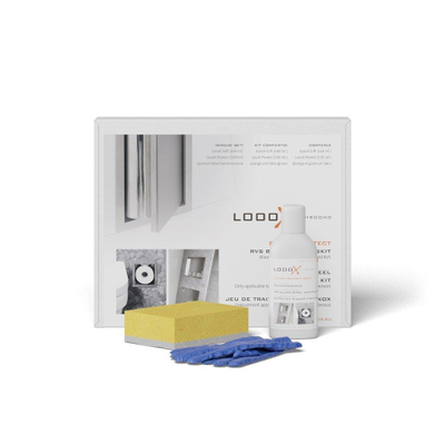 LoooX Clean Kit de traitement inox avec éponge et gants inclus