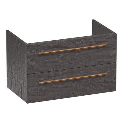 BRAUER Trust meuble sous lavabo 80 excl. poignées à poser 2 tiroirs softclose et 1 découpe pour le siphon - Damas