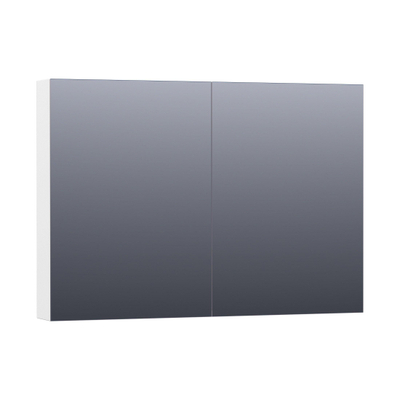 BRAUER Impress Deluxe spiegelkast – 99x70x15 cm – indirecte LED – Wit mat