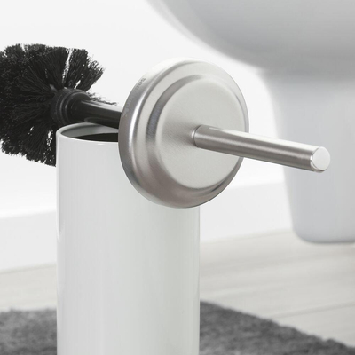 Sealskin Acero Brosse de toilette avec support autoportant Blanc