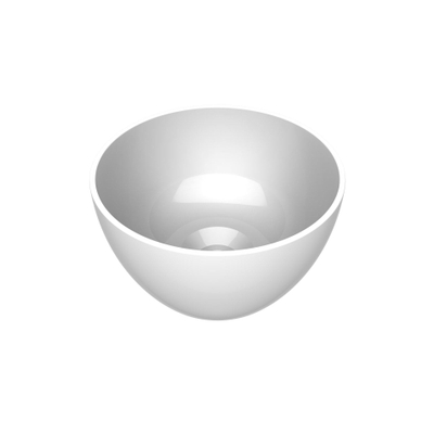 Arcqua Olivia Waskom - 22x22cm - rond - opbouw - glans wit