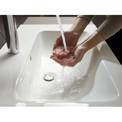 Hansgrohe Vernis wastafelkraan 108 highriser met metalen waste chroom