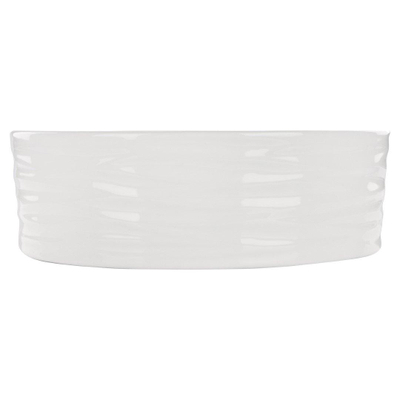 Differnz Wave vasque 37x37x12cm céramique blanc brillant
