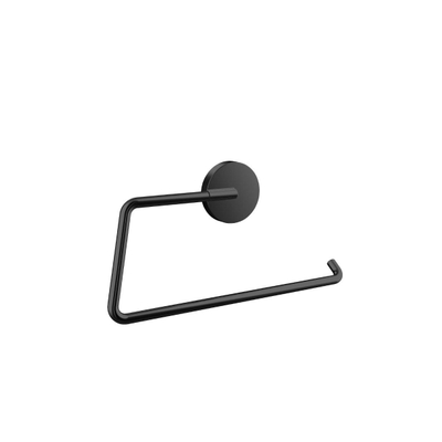 Emco Round Handdoekring - 11x2cm - open - zwart
