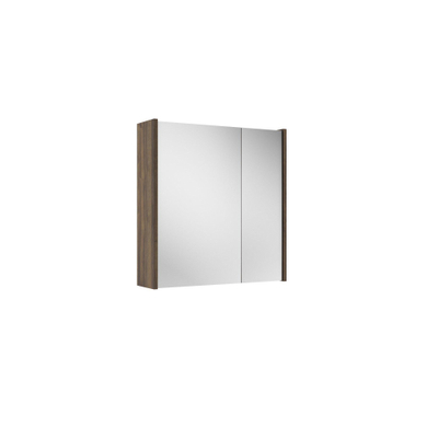 Saniclass Prime Armoire miroir - 60x63x16cm - incluant panneaux latéraux - noyer (bois)