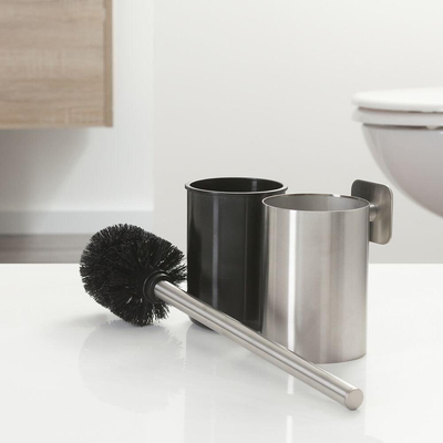Tiger Colar Brosse de toilette avec support inox brossé 8.8x38.1x10.8cm