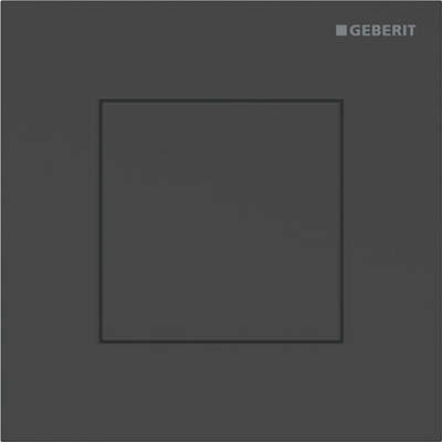 Plaque de commande Geberit type 40 urinoir - pneumatique - carré - noir mat/ facile à nettoyer