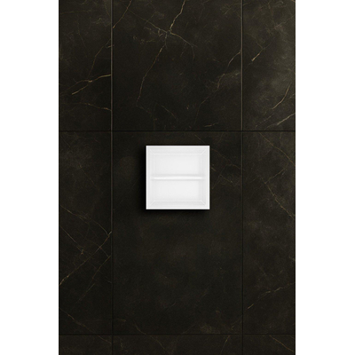 Hotbath &MORE Porte-rouleau de papier toilette encastré - 16x16x13cm - Blanc mat