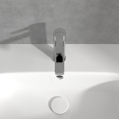 Villeroy & Boch Architectura 1 greeps wastafelkraan - zonder pop up afvoergarnituur - hoogglans chroom