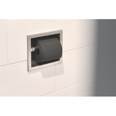 Looox porte-rouleau de toilette fermé - encastré - 1 rouleau - blanc mat