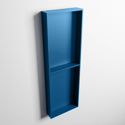 Mondiaz Easy nis 29.5x149.5x8cm voor Inbouw/opbouw 2 open vakken Solid surface Jeans/Jeans