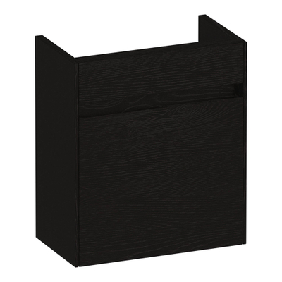 BRAUER Inspire meuble de lavabo lave-mains - 40x45x22cm - porte ouvrant vers la droite - sans poignée - Timber Black