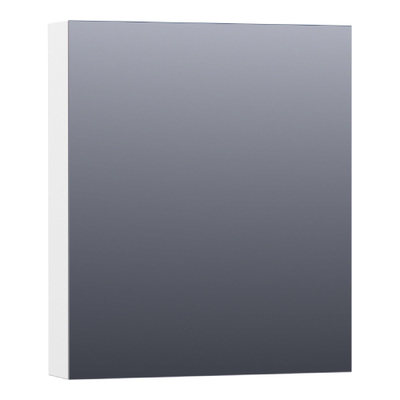 BRAUER Impress spiegelkast – 59x70x15 cm – linksdraaiend, dubbelzijdige spiegeldeurr – Wit mat