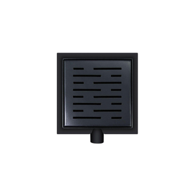 Wiesbaden Douchebonde avec bride et sortie latérale 15x15 cm mat noir