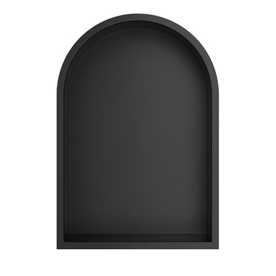 Wiesbaden Demis Niche encastrée - 30x45x10cm - arc arrondi - noir mat