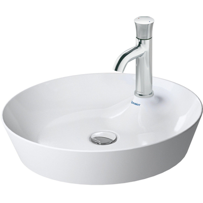 Duravit Cape cod lavabo à poser rond 48 cm. avec 1 trou de robinetterie blanc