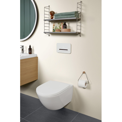 Villeroy & Boch Subway 3.0 WC suspendu - 56cm - à fond creux - chasse d'eau à double effet - avec abattant Saniclass à dépose rapide et fermeture douce - blanc