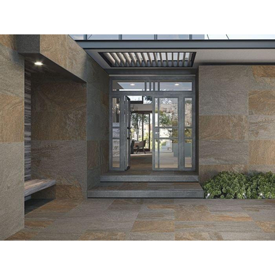 ÉCHANTILLON Baldocer Cerámica Carrelage de sol et mural Howen Noyer Rectifié Look industriel Mat Marron