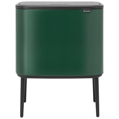 Brabantia Bo Touch Bin Afvalemmer - 11+23 liter - 2 kunststof binnenemmers - pine green