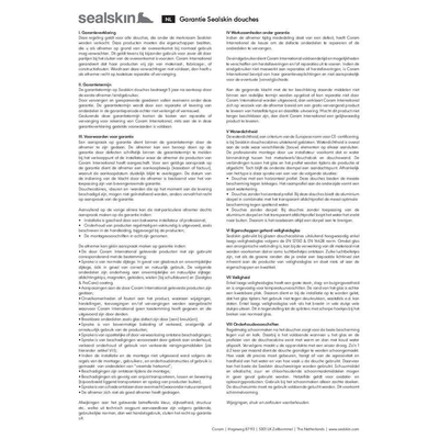 Sealskin Hooked paroi de douche à l'italienne 120x200cm verre de sécurité 6mm chrome