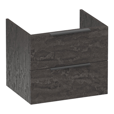 BRAUER Elevate meuble sous lavabo 60 excl. poignées à poser 2 tiroirs softclose et 1 découpe pour le siphon - Damas