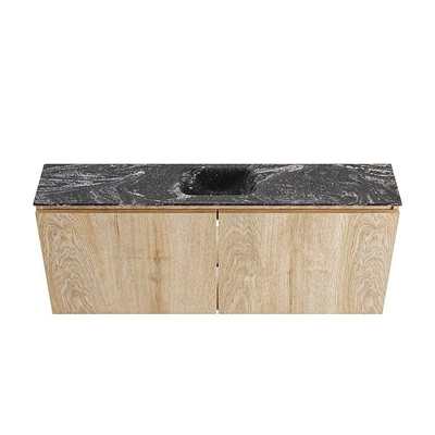 MONDIAZ TURE-DLUX 120cm meuble WC Washed Oak. EDEN lavabo Lava position milieu. Sans trou de robinet.