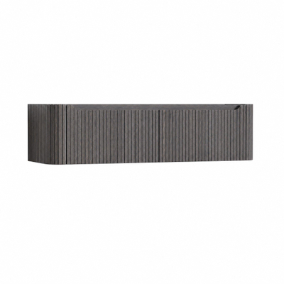 H&R Badmeubelen Juice Wastafelonderkast - 160x45x40cm - afgeronde hoeken - 3D-front - 2 lades - geïntegreerde greep - wenge