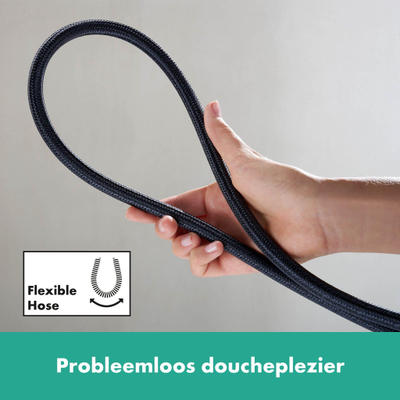 Hansgrohe Designflex Textiel - doucheslang - 125cm - mat zwart
