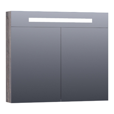 BRAUER Promise Deluxe armoire de toilette – 80 x 70 x 15 cm – LED directe – Driftwood